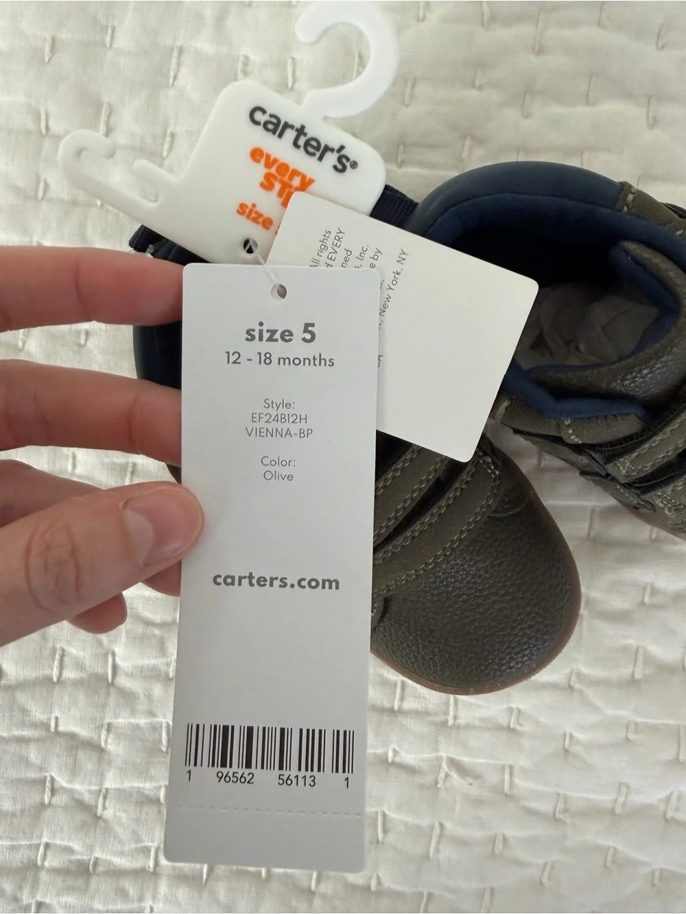 NWT Carter’s Every Step Toddler Boy Sneaker Boots Size 5 (12-18M)